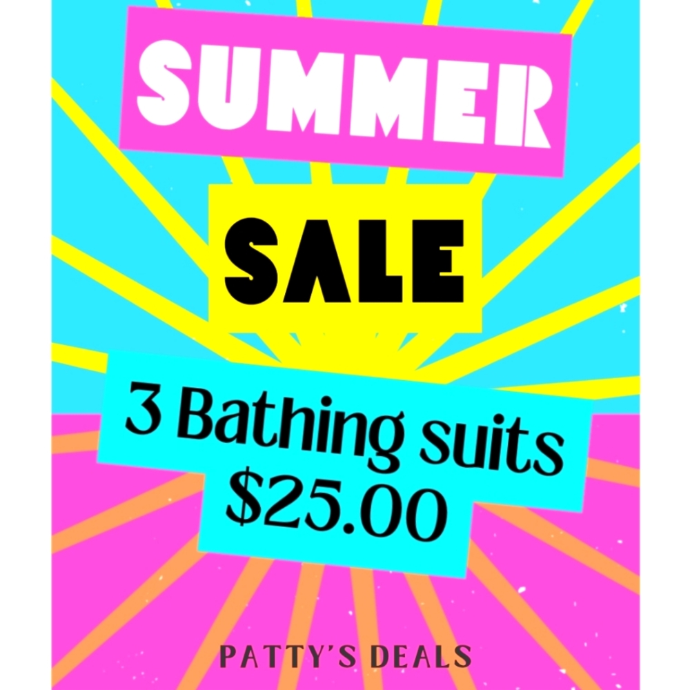 Any 3 Bathing Suits or garments with a 🌴  for 25.00